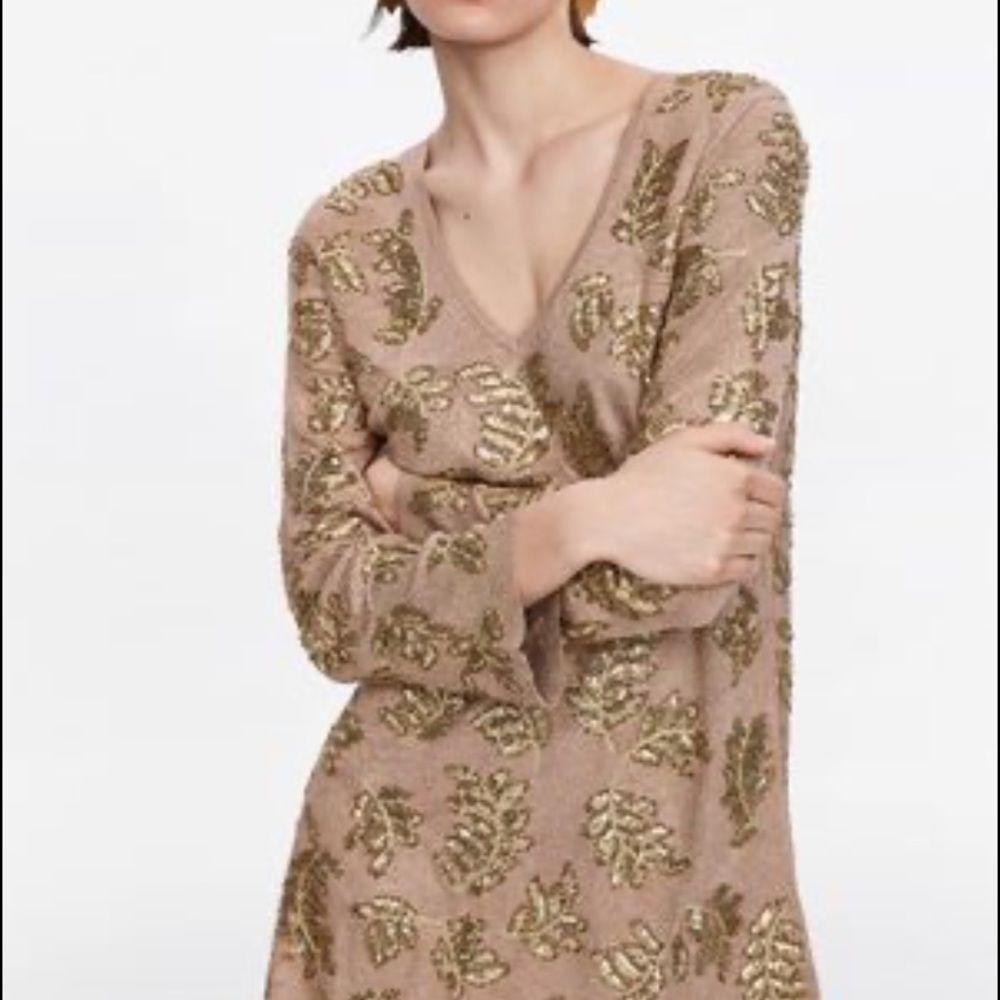 Zara limited edition sequin mini dress size medium.